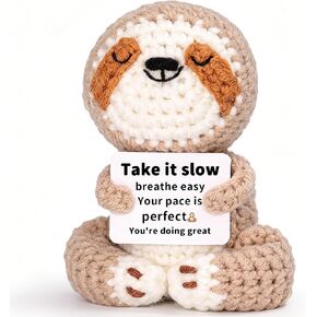 OkiyiD Meditation Gifts for Women Girls- Mini Sloth Yoga Crochet Emotional Support Relaxation Gifts for Women,Mindfulness Calm Your Mind for Stress & Anxiety Relief Wellness Gift for Women Friends in Saudi Arabia