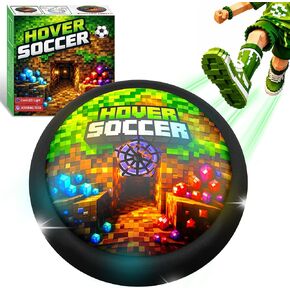 Pixel Mine Adventure Craft Toys Design Hover Soccer Ball Indoor Football Game,Birthday Gifts for Kids,Age 3 4 5 6 7 8-12 Year Old Boys,LED Light Air Soccer Toy for Fans of Boys in Kuwait