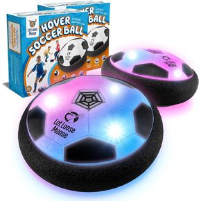 LLMoose Hover Soccer Ball - Set of 2 LED Soccer Ball Toys w/ Foam Bumpers - Light Up Indoor Soccer Ball for Rainy Days or Outdoor Play - Soccer Stuff for Boys and Girls - Gifts for Toddlers and Kids in Kuwait