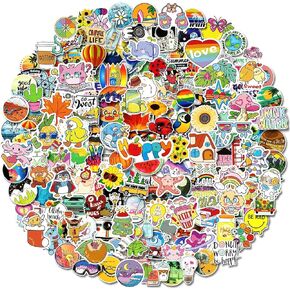 300 PCS Stickers Pack (50-850Pcs/Pack), Colorful VSCO Waterproof Stickers, Cute Aesthetic Stickers. Laptop, Water Bottle, Phone, Skateboard Stickers for Teens Girls Kids, Vinyl Sticker. in Kuwait