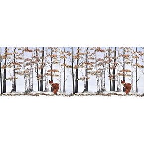 PETER PAUPER PRESS Fox and Birches Deluxe Boxed Holiday Cards (20 cards, 21 self-sealing envelopes) (Pack of 2) in Kuwait
