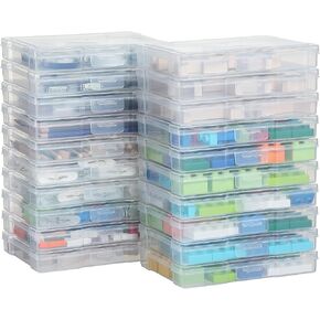 Party Club of America Transparent 5" x 7" Photo Storage Boxes - Photo Organizer Cases Photo Keeper Picture Storage Containers Box for Photos - 20 Pack (Clear) in Saudi Arabia