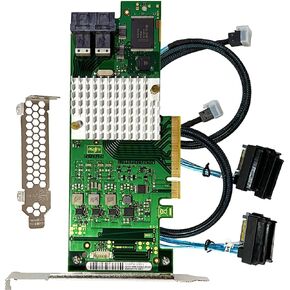 LSI 9207-8i بطاقة وحدة التحكم RAID 6Gbs SAS HBA P20 IT الوضع لـ ZFS FreeNAS unRAID RAID المتوسع بطاقة + 2*8087 كابل SATA in Kuwait