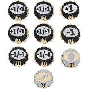 6/10 Pack MTG +1/+1 Counter & -1/-1 Spin Tokens, Single Sided 0-9 Hollow Out Number Trackers for MTG Commander EDH, TCG Card Game (10) in Saudi Arabia