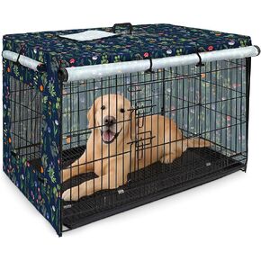 Bienbee Dog Crate Cover, 24 inches Windproof Crate Covers for Dog Cages Breathable Dog Kennel Cover Double Sided Zipper Dog Cage Cover for Wire Dog Cage Indoor Outdoor Protection in Saudi Arabia