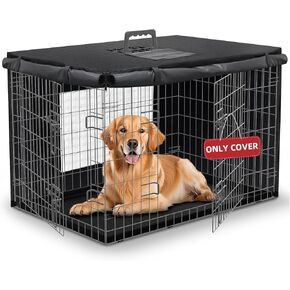 Dog Crate Cover 48 Inch - Double Door Pet Kennel Cover with Mesh Window in Saudi Arabia