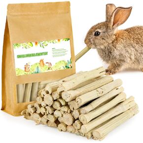 12pcs Timothy Hay Grass-Stick Chew Toys - Natural Dental Chew Snacks for Rabbits, Bunnies & Small Pets: Guinea Pigs, Chinchillas, Hamsters in Kuwait