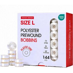 Poolin Size L(SA155) 75D/2(60WT) Plastic Embroidery Bobbins in Saudi Arabia