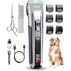 Dog Grooming Kit - Dog Clippers for Grooming Silver in Kuwait