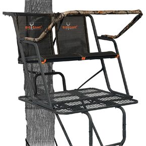 BIG GAME Guardian XLT 2-Person Ladder Whitetail Deer Elk Mule Above Hunting Outdoors Flex-Tek Seats 18' Tall Tree Stand, Camo/Black in Kuwait
