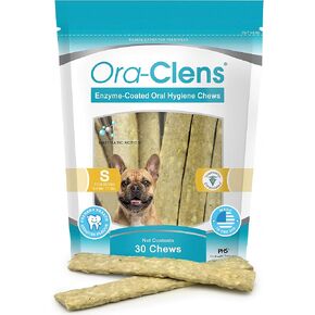 Oral Hygiene Chews for Large Dogs-Enzymatic Dental Treats for Daily Oral Care, Cleans Teeth and Freshens Breath, Reduces Plaque, Bacteria and Tartar Build Up Without Brushing-30 Chews in Kuwait