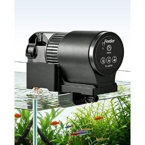 FEDOUR Automatic Fish Feeder for Aquarium, 110ml Auto Food Dispenser with Timer, Daily Weekend Vacation Fish Feeder Powered By Batteries, for Pellets, Flakes and Sticks in Saudi Arabia