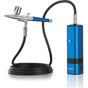 imyyds Airbrush Kit with Compressor, 32 PSI High Pressure Cordless Airbrush Gun, Portable Dual Action Airbrush Compressor Set, Handheld Mini Rechargeable Air Brushes for Painting, Model, Nail, Makeup in Kuwait