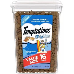 Whiskas Temptations Mixups Surfers' Delight Cat Treats, 16-oz Tub (Pack of 2) in Kuwait