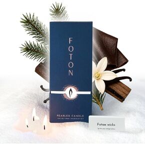 Foton Pearled Candle Sand 18 Oz Leather Lodge Scented Sand Wax Candle Powder in Kuwait