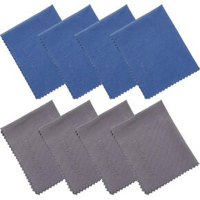 Large 4-Pack Microfiber Cleaning Cloth for Laptop, Computer Screen, Camera, Lens, Eyeglass, Phone, iPhone, iPad, Tablet, LCD TV and Other Delicate Surface(12x8.25, 13.5x8.63 Inches Blue and Grey) in Saudi Arabia