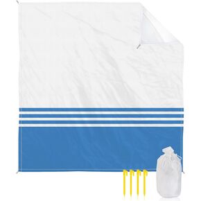 ALAGEO Beach Blanket Black White Stripes Sandproof Waterproof Beach Mat Geometr Sand Free Mat Quick Drying Beach Essentials for Vacation Lightweight with 4 Stakes & Corner Pockets 83"x79" in Saudi Arabia