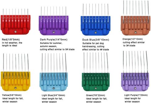 Dog Stainless Steel 8 Color Comb Compatible with andis oster A5 wahl km10 in Kuwait