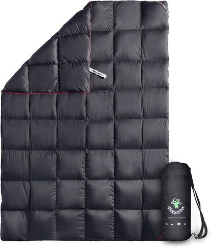 4Monster Down Camping Blanket - Outdoor Travel Quilt Puffy 650 Fill, Packable, Lightweight,Wind & Waterproof | Ideal for Stadium, Backpacking,Picnics, Beach and Hiking in Kuwait