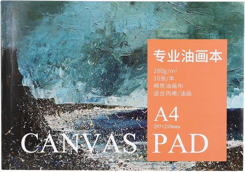 Oil Painting Paper Pad Cotton Canvas 297x210mm 20 Sheets Tear Off for Artists Beginners Art Supplies in Kuwait