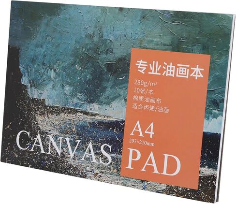 Oil Painting Paper Pad Cotton Canvas 297x210mm 20 Sheets Tear Off for Artists Beginners Art Supplies in Kuwait