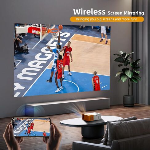 Mini Projector, PVO Portable Projector for Cartoon, Kids Gift, Outdoor Movie Projector, LED Pico Video Projector for Home Theater Movie Projector with HDMI USB Interfaces and Remote Control in Kuwait