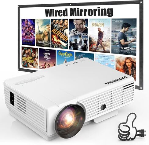 احدث ترقية 7500 لومن ميني جهاز عرض للافلام الخارجية، شاشة FHD 1080P 170 انش، تدعم بلاي ستيشن 4، تي في ستيك، الهاتف الذكي، USB، بطاقة SD in Kuwait
