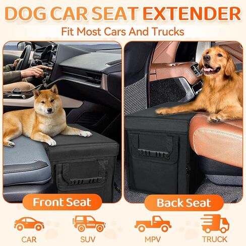 Car Seat Extender for Dogs, Backseat Extender for Large Dog up to 180 LBS, Foldable Back or Front Seat Extender for Most Cars Car Organizer Gap Filler in Kuwait