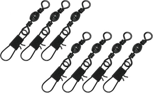 Eagle Claw 01032-010 Barrel Swivel with Interlock Snap, Black Finish in Kuwait