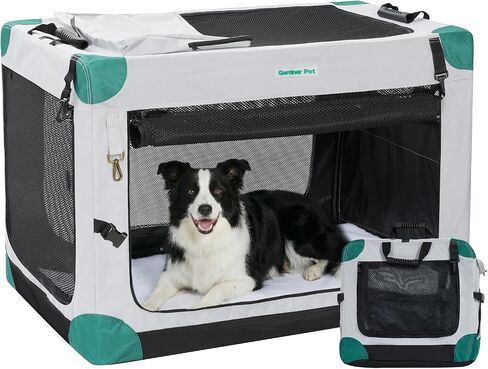 Gardner Pet Soft Contable Crate - 36 بوصة سفر سفر Dog Crate للكلاب المتوسطة/الكبيرة في الهواء in Kuwait
