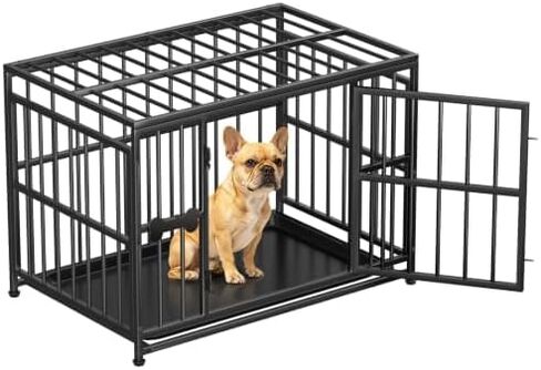 Pawaboo 38 Inch Heavy Duty Dog Crate, with Removable Tray, Escape Proof in Kuwait