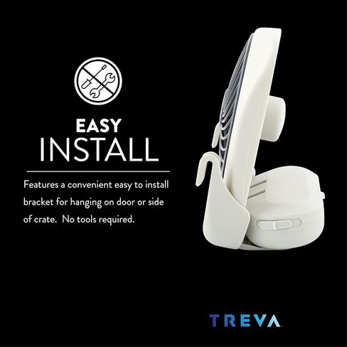 Treva 5-inch Pet Crate Fan for Cooling Dogs and Other Pets. 2 Cooling Speeds, Battery Powered in Saudi Arabia