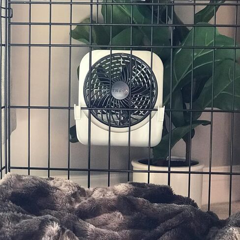 Treva 5-inch Pet Crate Fan for Cooling Dogs and Other Pets. 2 Cooling Speeds, Battery Powered in Saudi Arabia