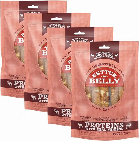 Better Belly Chicken Liver Small Rawhide Rolls, 20-Count in Kuwait