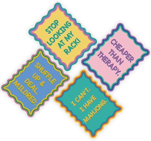 Funny Mahjong Shuffling Cards Mahjong Accessories and Gifts 4 PCS in Saudi Arabia