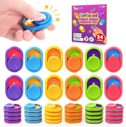 Magnetic Fidget Toys Bulk: 24Pcs Textured Sensory Clicker Toy for Kid Adult in Saudi Arabia