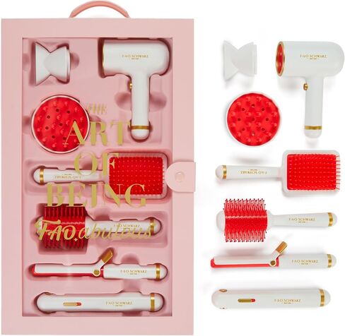 FAO Schwarz Pampered Play Hair Stylist Set, 7-Piece Pretend Accessory Kit in Kuwait
