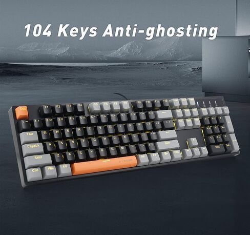 E-YOOSO Z-14 Mechanical Gaming Keyboard 104 Key, Red Switch Full-Size Computer Keyboards for PC Gamer in Kuwait