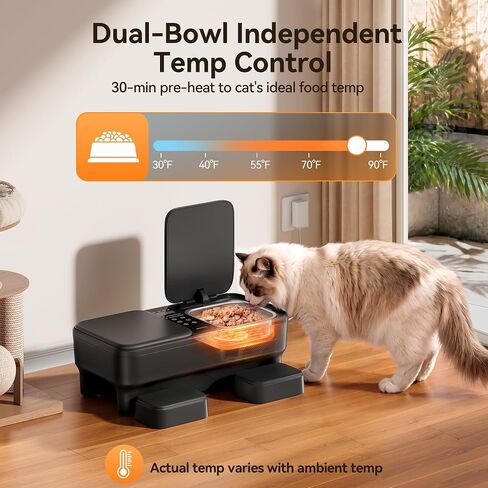 Meowant Automatic Wet Food Cat Feeder, Semiconductor Cooling & Pre-Heating in Kuwait