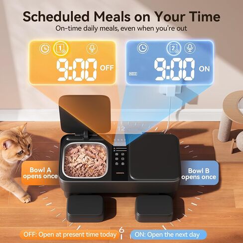 Meowant Automatic Wet Food Cat Feeder, Semiconductor Cooling & Pre-Heating in Kuwait