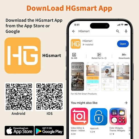HoneyGuaridan Automatic Cat Feeder for 2 Cats,2.4G/5G WiFi APP Control in Saudi Arabia