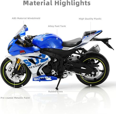 1:12 Die-cast Motorcycle Compatible for Suzuki GSX R1000R in Saudi Arabia