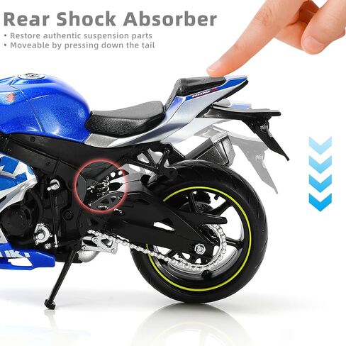1:12 Die-cast Motorcycle Compatible for Suzuki GSX R1000R in Saudi Arabia