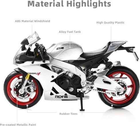 1:12 Die-cast Motorcycle Compatible for Aprilia RSV4 RR1000 in Saudi Arabia