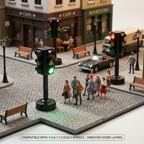 12 PCS Traffic Light, Plastic Mini Traffic Light Stop Lights Educational Pretend Play for Kids, DIY Scenes in Saudi Arabia