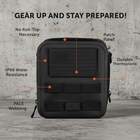 Large Waterproof Tactical MOLLE Pouch for Hiking, Tools and Camping Gear. Durable Thermoplastic Design and Molle Compatible with Backpacks, Tactical Belts, Waist Bags and More in Kuwait