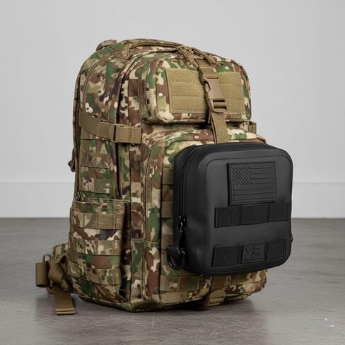 Large Waterproof Tactical MOLLE Pouch for Hiking, Tools and Camping Gear. Durable Thermoplastic Design and Molle Compatible with Backpacks, Tactical Belts, Waist Bags and More in Kuwait