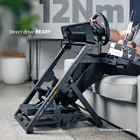 حامل عجلة السباق من المستوى التالي 2.0. حامل عجلة القيادة لـ Thrustmaster وFanatec وmoza Racing على أجهزة الكمبيوتر وأجهزة ألعاب الفيديو. قابلة للترقية إلى قمرة القيادة الكاملة مع وظيفة GTSeat الإضافية (غير متضمنة) in Kuwait