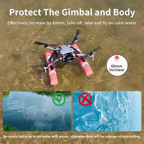 Floating Landing Gear for DJI Mini 5 Pro Water Training Landing Skid Drone Buoyancy Rod Support Stand Expansion Kit Compatible with DJI Mini 5 Pro Accessories in Saudi Arabia