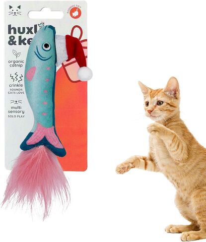 Huxley & Kent Cat Toy | Meowww Spice Latte | Strong Catnip Filled Cat Toy | Soft Plush Kitty Toy with Catnip and Crinkle | Kittybelles in Kuwait